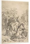 Saint Benedict exorcising a demon, ca. 1637-1639 by Simone Cantarini
