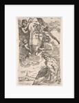 Allegory of the Foglia River and the city of Pesaro's coat of arms, frontispiece for 'Il P…, 1639 by Simone Cantarini