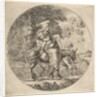 Flight into Egypt, a round composition, ca. 1662 by Stefano della Bella