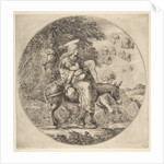 Flight into Egypt, a round composition, ca. 1662 by Stefano della Bella