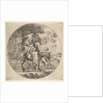 Flight into Egypt, a round composition, ca. 1662 by Stefano della Bella