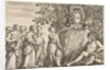 Ornament design for a thesis, the Strozzi coat of arms at top, ca. 1660 by Stefano della Bella
