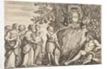 Ornament design for a thesis, the Strozzi coat of arms at top, ca. 1660 by Stefano della Bella