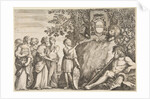 Ornament design for a thesis, the Strozzi coat of arms at top, ca. 1660 by Stefano della Bella