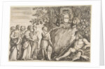 Ornament design for a thesis, the Strozzi coat of arms at top, ca. 1660 by Stefano della Bella