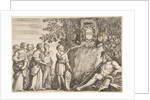 Ornament design for a thesis, the Strozzi coat of arms at top, ca. 1660 by Stefano della Bella