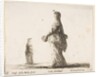 Plate 18: a noblewoman walking towards the left with a feathered fan, another woman…, ca. 1644-47 by Stefano della Bella