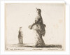 Plate 18: a noblewoman walking towards the left with a feathered fan, another woman…, ca. 1644-47 by Stefano della Bella