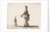 Plate 18: a noblewoman walking towards the left with a feathered fan, another woman…, ca. 1644-47 by Stefano della Bella