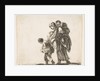 Plate 22: a beggar woman with three children, one child on her shoulders, one child…, ca. 1644-47 by Stefano della Bella