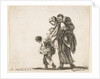 Plate 22: a beggar woman with three children, one child on her shoulders, one child…, ca. 1644-47 by Stefano della Bella