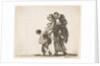 Plate 22: a beggar woman with three children, one child on her shoulders, one child…, ca. 1644-47 by Stefano della Bella