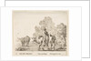 Plate 2: a peasant woman herds two cows across a stream, walking towards the left…, ca. 1644-47 by Stefano della Bella