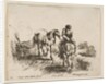 Plate 11: a young horseman, seen from the front, leading another horse, from 'Diver…, ca. 1644-47 by Stefano della Bella