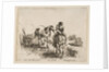 Plate 11: a young horseman, seen from the front, leading another horse, from 'Diver…, ca. 1644-47 by Stefano della Bella