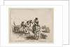 Plate 11: a young horseman, seen from the front, leading another horse, from 'Diver…, ca. 1644-47 by Stefano della Bella