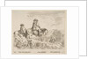 Plate 10: two horsemen descending a mountain at left, another horseman to right in …, ca. 1644-47 by Stefano della Bella