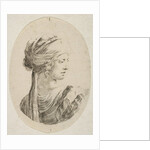 Sultana wearing a turban, in profile to the right, from 'Several heads in the Persian s…, 1649-50 by Stefano della Bella