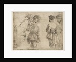 A Pole Leading a Horse by the Bridle and Speaking with Two Other Men, ca. 1662 by Stefano della Bella