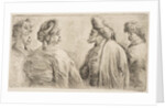 Four Turks, Half Length, ca. 1662 by Stefano della Bella