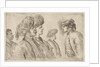 Four Turks and a Black Man, ca. 1662 by Stefano della Bella