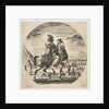 Moorish horseman in profile facing right, in the background a pyramid at left, many fi…, ca. 1651 by Stefano della Bella