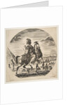 Moorish horseman in profile facing right, in the background a pyramid at left, many fi…, ca. 1651 by Stefano della Bella