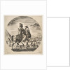 Moorish horseman in profile facing right, in the background a pyramid at left, many fi…, ca. 1651 by Stefano della Bella