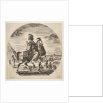Moorish horseman in profile facing right, in the background a pyramid at left, many fi…, ca. 1651 by Stefano della Bella