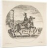 Polish horseman in profile facing right, a tower and other figures on horses in backgr…, ca. 1651 by Stefano della Bella