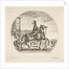 Polish horseman in profile facing right, a tower and other figures on horses in backgr…, ca. 1651 by Stefano della Bella