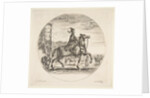 Polish horseman in profile facing right, a tower and other figures on horses in backgr…, ca. 1651 by Stefano della Bella
