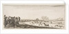 A procession of horse-drawn cannon carriages to left, horsemen in combat and a dead ho…, ca. 1641 by Stefano della Bella
