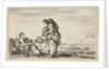 A woman seated to left holding a child, facing right in profile, conversing with a standin…, 1649 by Stefano della Bella (attributed to)
