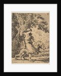 A Nymph Holding a Large Dog by its Collar, ca. 1654 by Stefano della Bella