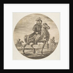 Hungarian horseman riding towards the right, other horsemen in the background, a circu…, ca. 1651 by Stefano della Bella
