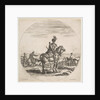 Polish horseman with a bow and arrow, seen from behind with his horse facing right, a …, ca. 1651 by Stefano della Bella