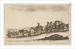 Plate 1: a horse drawn cart carrying people and goods, dead horse in the foreground, f…, ca. 1641 by Stefano della Bella