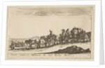 Plate 1: a horse drawn cart carrying people and goods, dead horse in the foreground, f…, ca. 1641 by Stefano della Bella