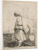 An Old Turk Seated on a Stone, ca. 1662 by Stefano della Bella