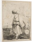 An Old Turk Seated on a Stone, ca. 1662 by Stefano della Bella