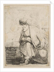 An Old Turk Seated on a Stone, ca. 1662 by Stefano della Bella