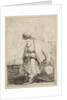 An Old Turk Seated on a Stone, ca. 1662 by Stefano della Bella