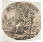 A child and a satyr child playing with a goat, ca. 1657 by Stefano della Bella