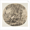 A child and a satyr child playing with a goat, ca. 1657 by Stefano della Bella