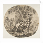 A child and a satyr child playing with a goat, ca. 1657 by Stefano della Bella