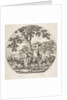 Satyr family walking towards the left with two goats and a basket of grapes, ca. 1657 by Stefano della Bella