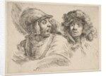 Frightened Soldier and a Man in a Fur Hat, ca. 1652 by Stefano della Bella