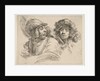 Frightened Soldier and a Man in a Fur Hat, ca. 1652 by Stefano della Bella