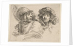 Frightened Soldier and a Man in a Fur Hat, ca. 1652 by Stefano della Bella
